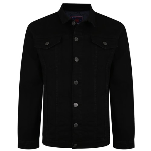 KAM High Quality Western Denim Jacket Black
